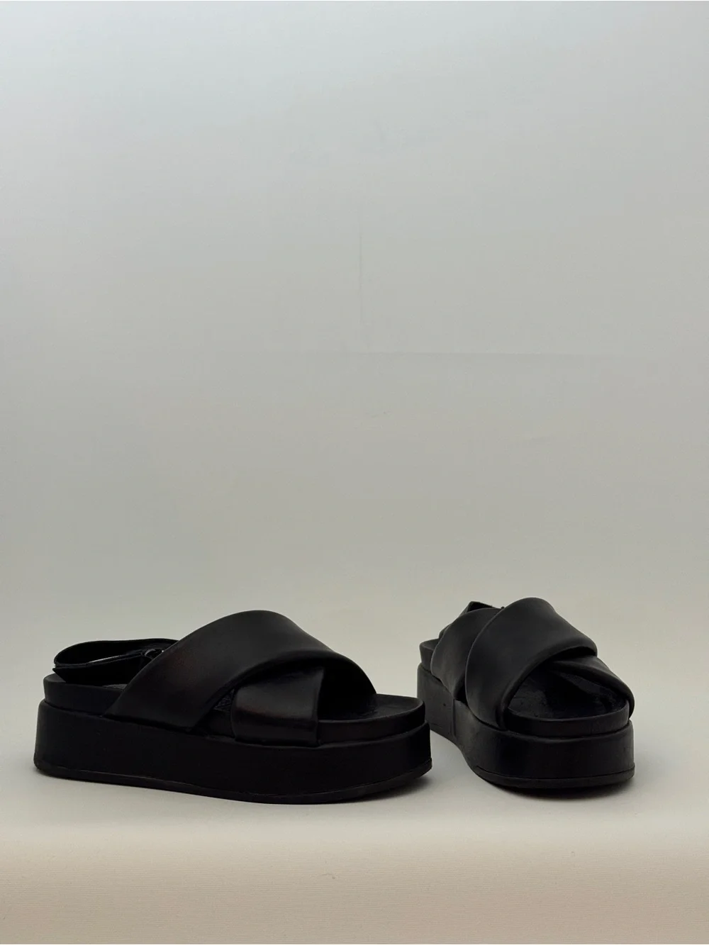 Silent D Women's Black Platform Slide Sandals